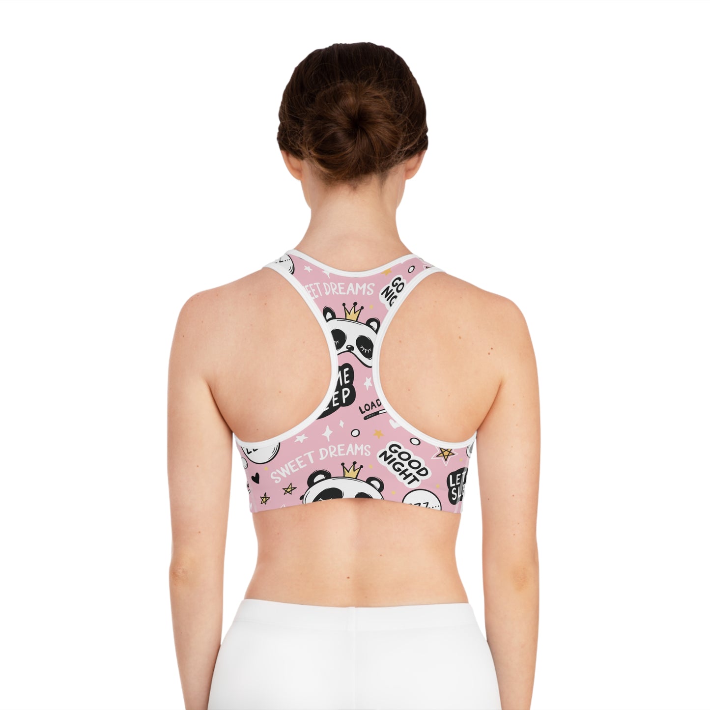 Cute Panda Sweet Dreams Sports Bra - Let Me Sleep Design