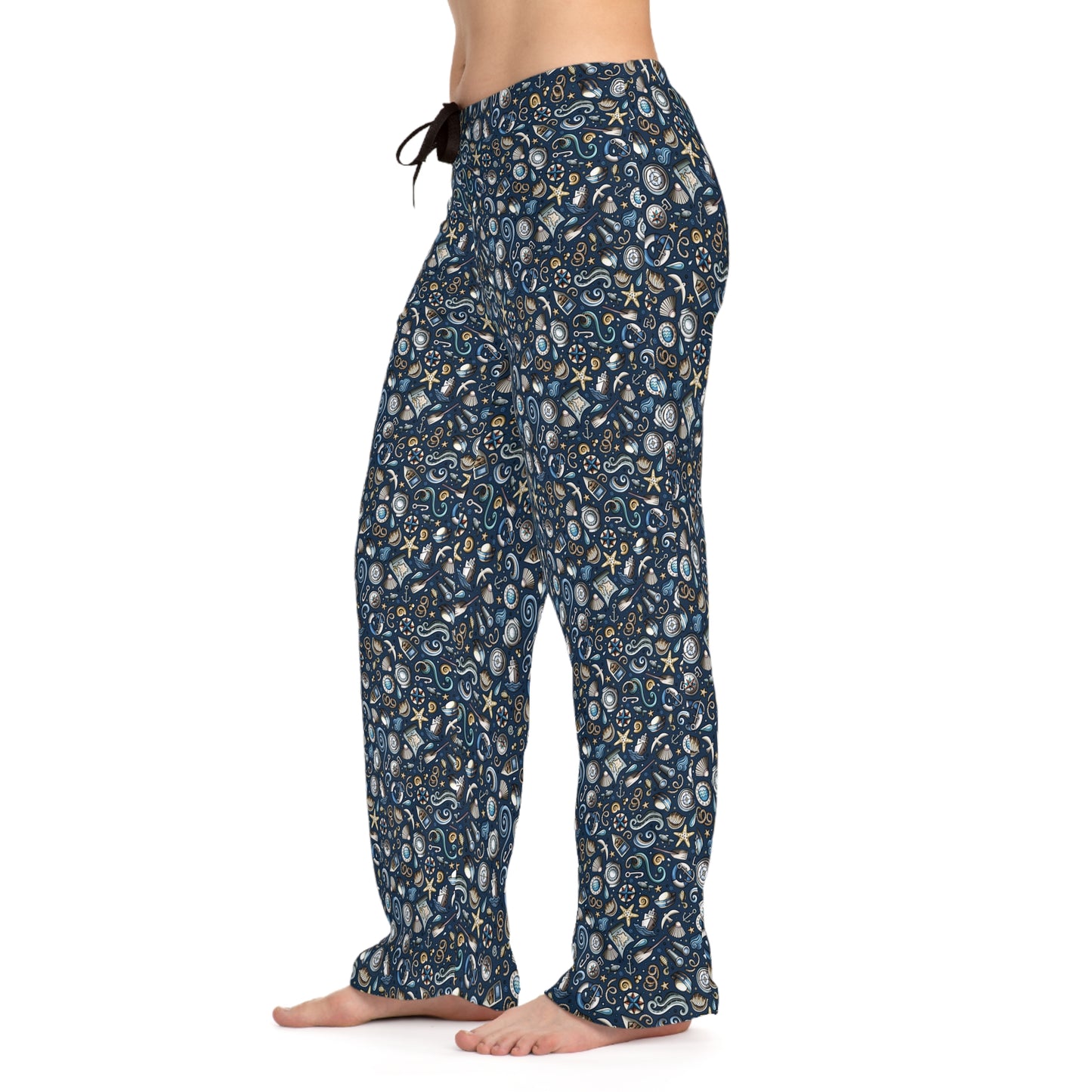 Nautical Print Women's Pajama Pants - Cozy & Stylish Sleepwear for Relaxation