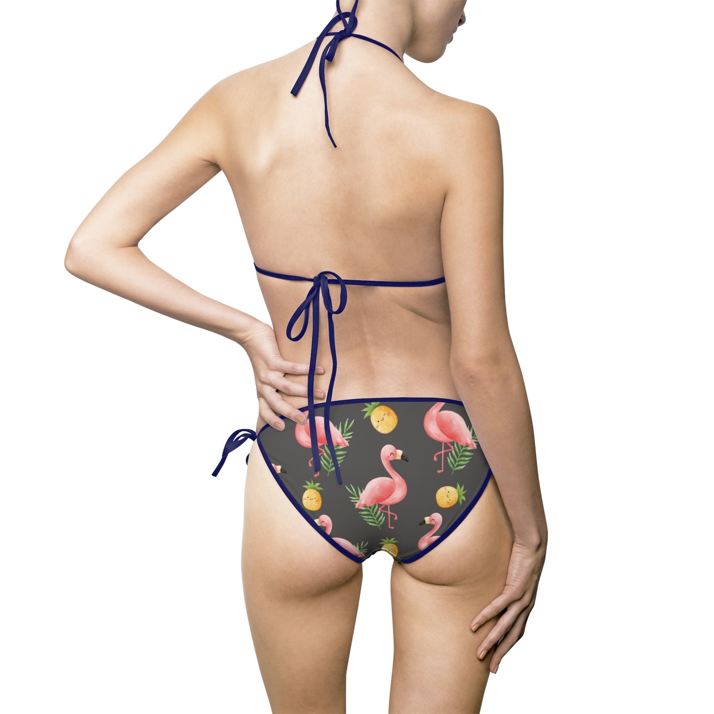 Flamingo Print Bikini Swimsuit for Tropical Vibes - Stylish Women's Swimwear