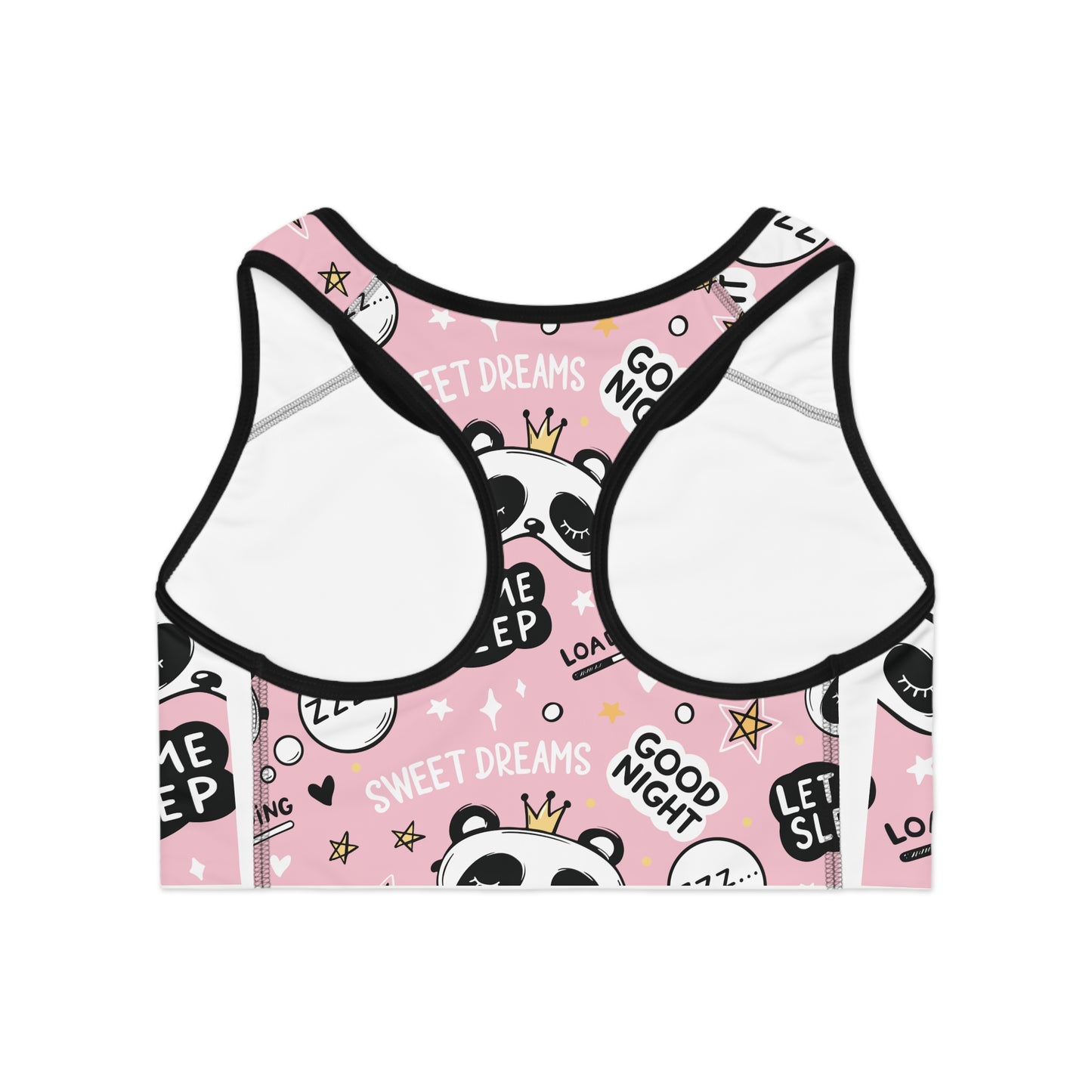 Cute Panda Sweet Dreams Sports Bra - Let Me Sleep Design