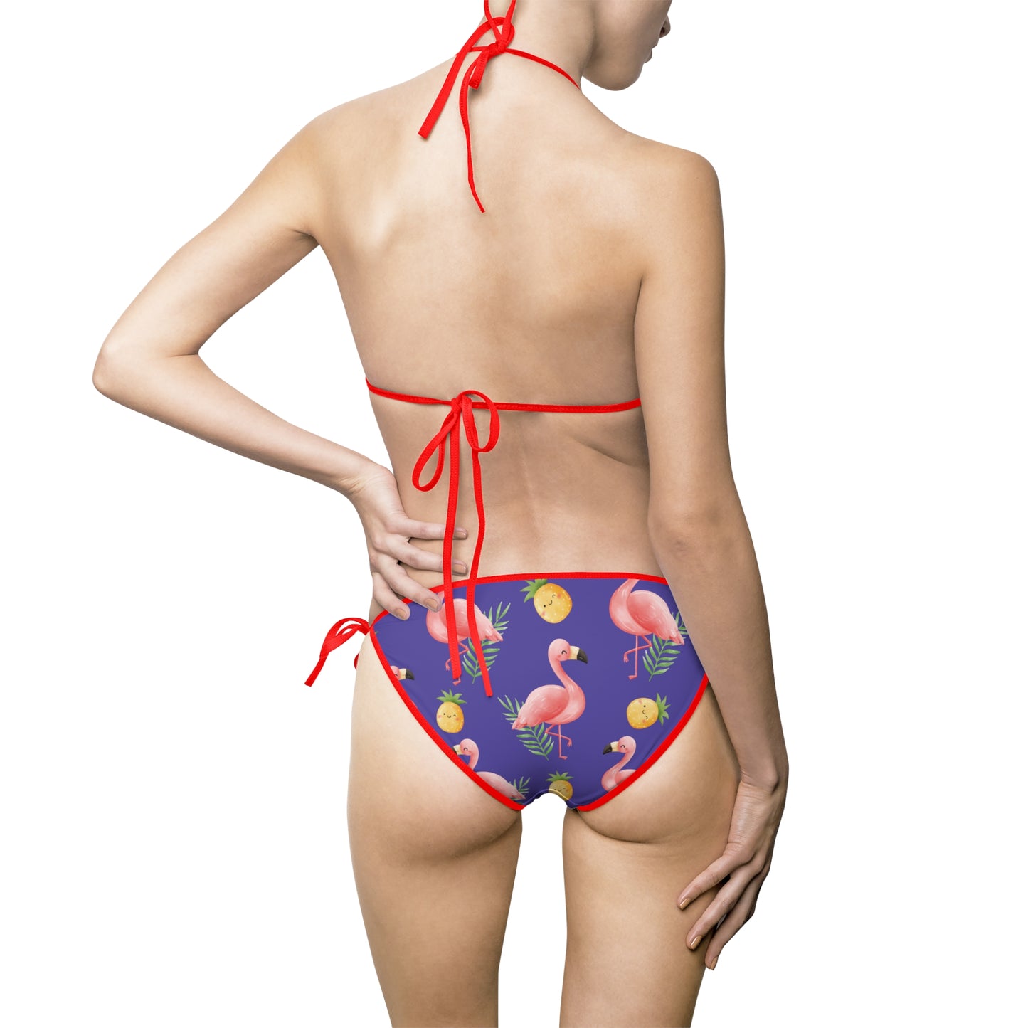 Tropical Flamingo Print Bikini Swimsuit for Women - Perfect for Beach Days and Summer Fun