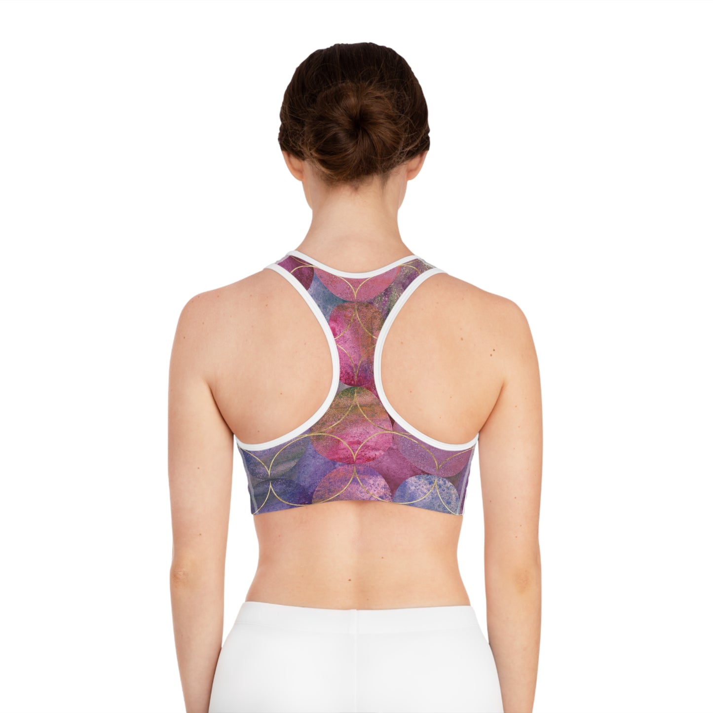 Vibrant Abstract Sports Bra | Chic Workout Gear for Women