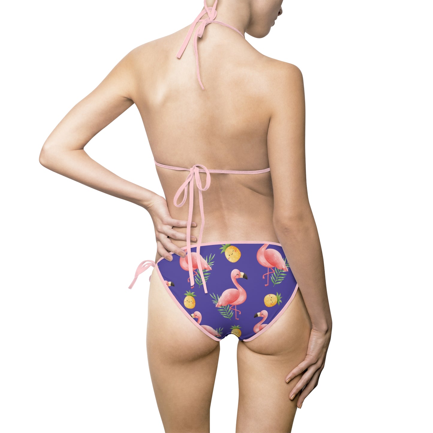 Tropical Flamingo Print Bikini Swimsuit for Women - Perfect for Beach Days and Summer Fun
