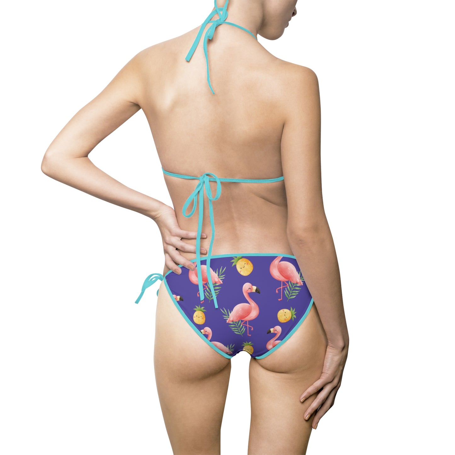 Tropical Flamingo Print Bikini Swimsuit for Women - Perfect for Beach Days and Summer Fun