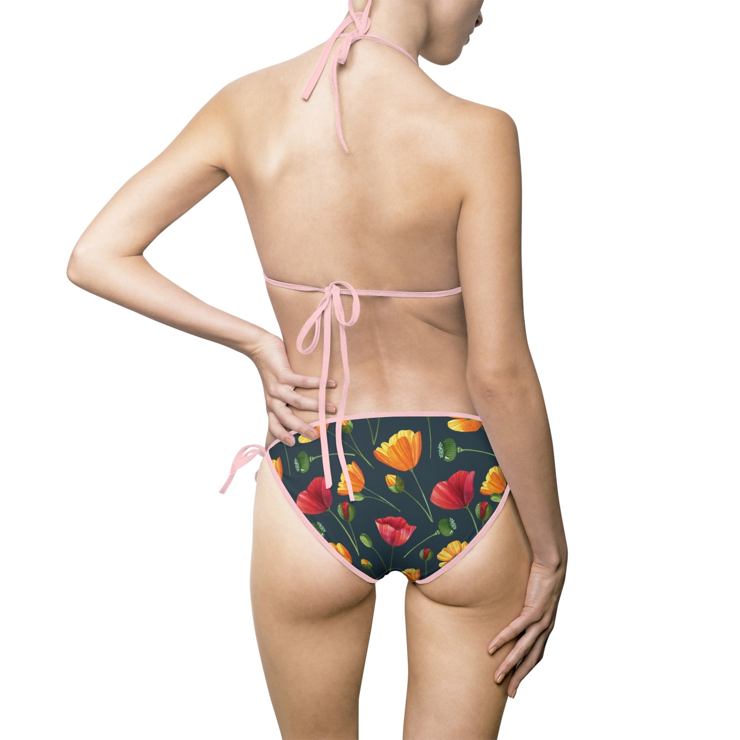 Floral Triangle Bikini Swimsuit for Women - Summer Beachwear