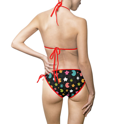 Colorful Floral Women's Bikini Swimsuit - Perfect for Beach Days & Summer Getaways
