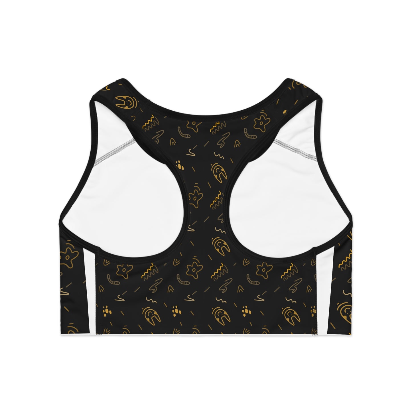 Abstract Pattern Sports Bra - Stylish Comfort for Active Women