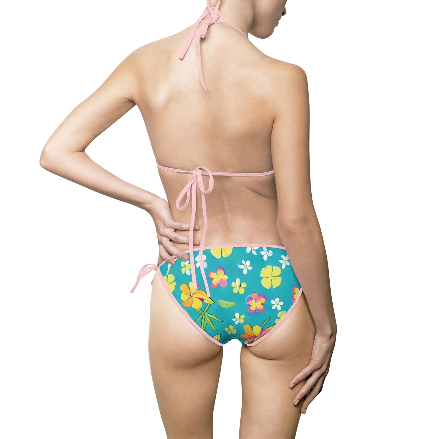 Vibrant Floral Women's Bikini Swimsuit - Tropical Beachwear