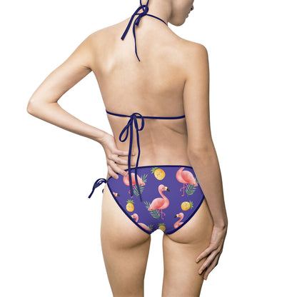 Tropical Flamingo Print Bikini Swimsuit for Women - Perfect for Beach Days and Summer Fun
