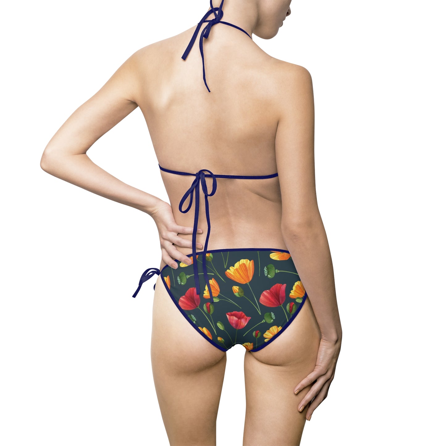 Floral Triangle Bikini Swimsuit for Women - Summer Beachwear