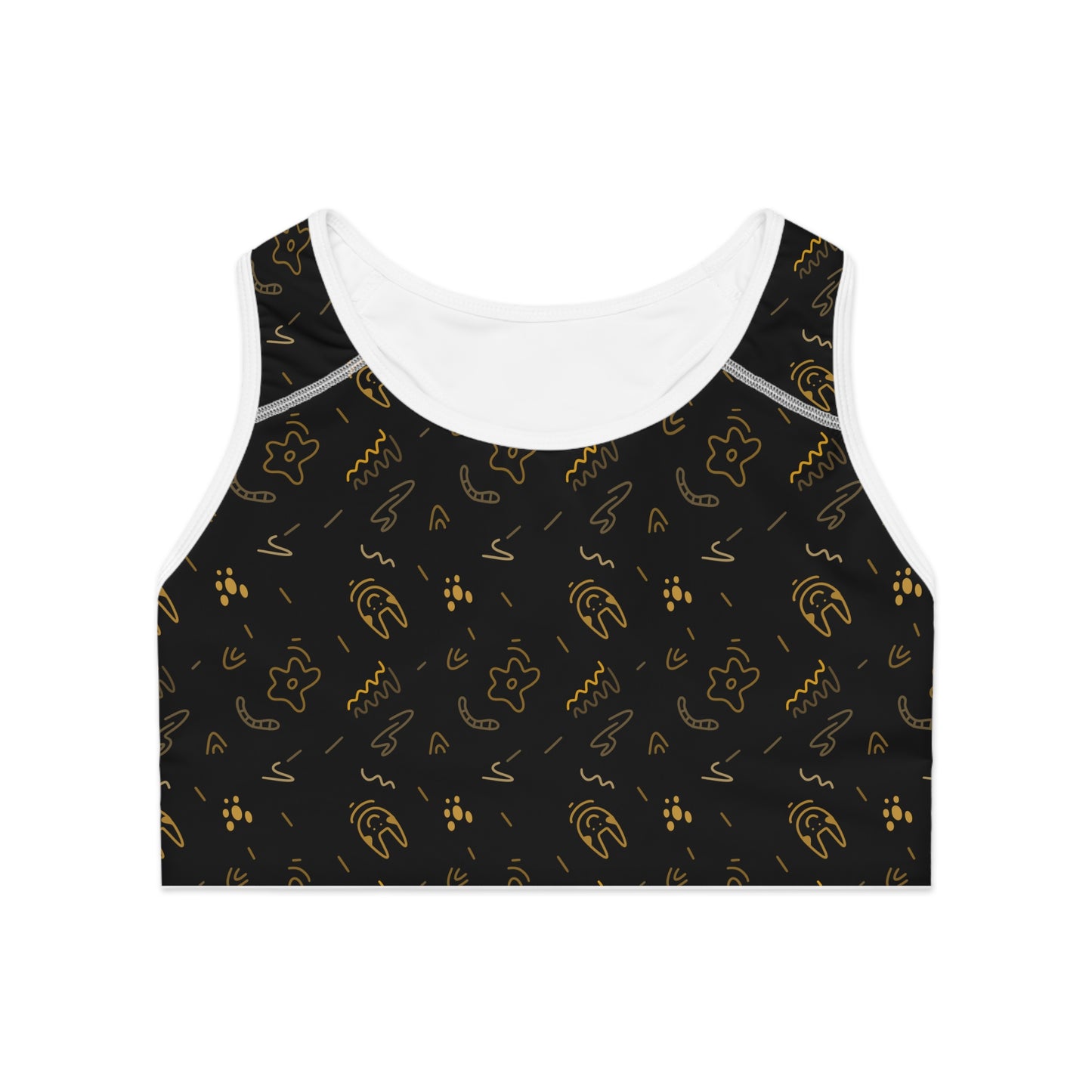 Abstract Pattern Sports Bra - Stylish Comfort for Active Women