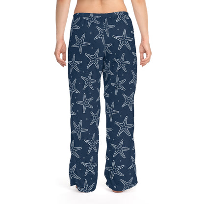 Nautical Star Women's Pajama Pants, Cozy Sleepwear, Starfish Lounge Pants, Relaxation Gift, Summer PJs, Beach Theme Comfort