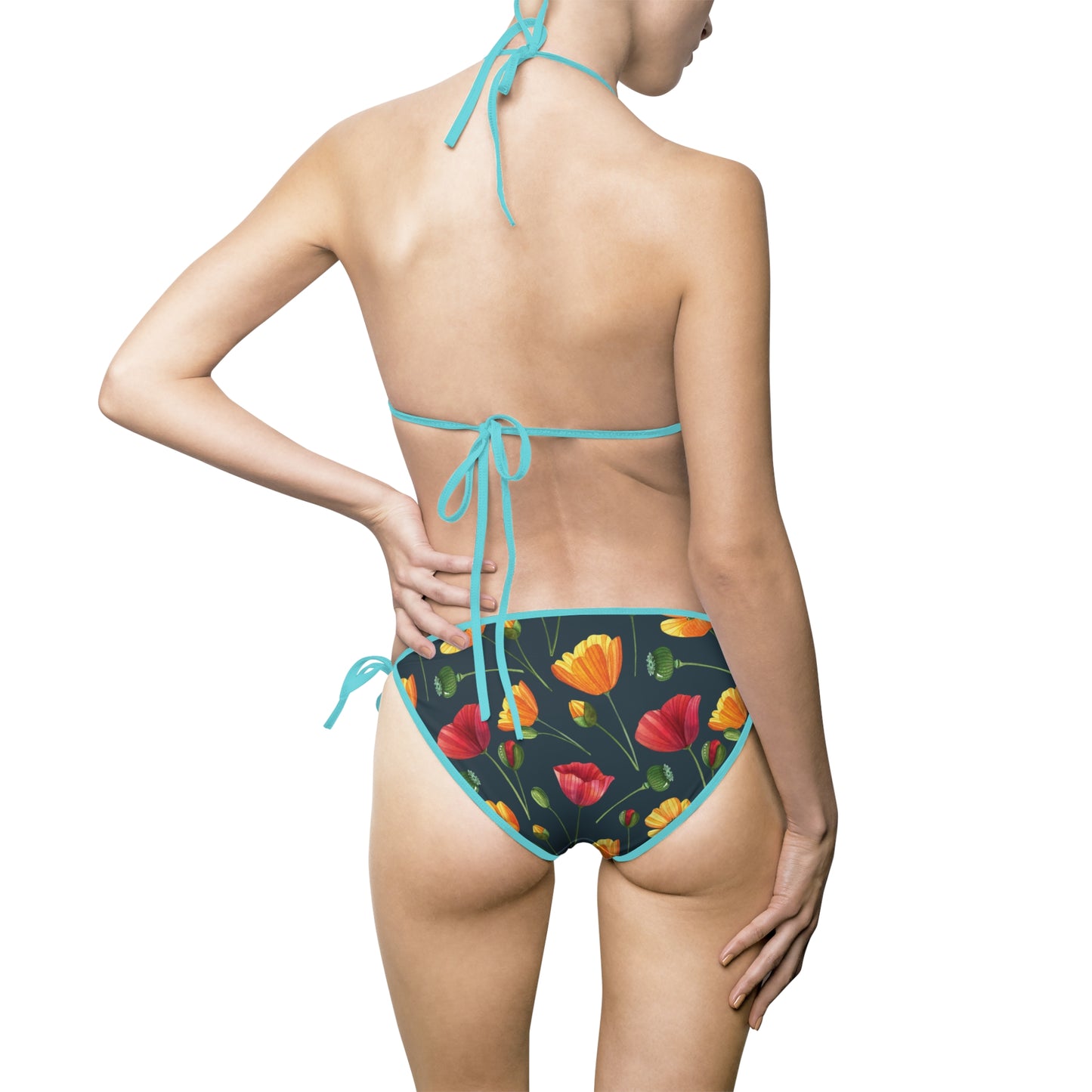Floral Triangle Bikini Swimsuit for Women - Summer Beachwear