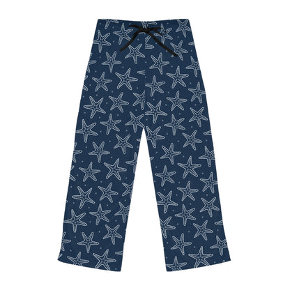 Nautical Star Women's Pajama Pants, Cozy Sleepwear, Starfish Lounge Pants, Relaxation Gift, Summer PJs, Beach Theme Comfort