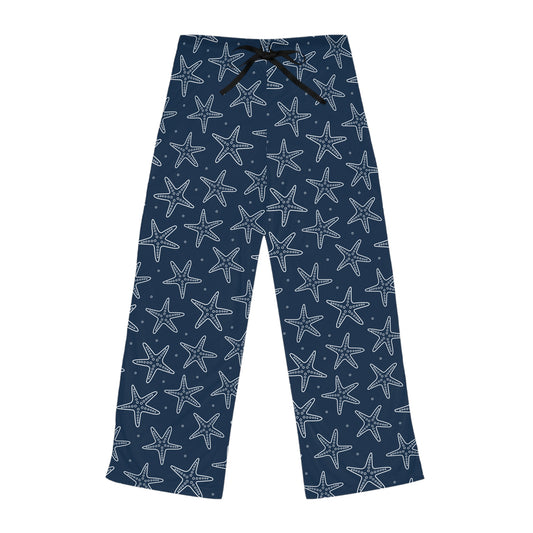 Nautical Star Women's Pajama Pants, Cozy Sleepwear, Starfish Lounge Pants, Relaxation Gift, Summer PJs, Beach Theme Comfort