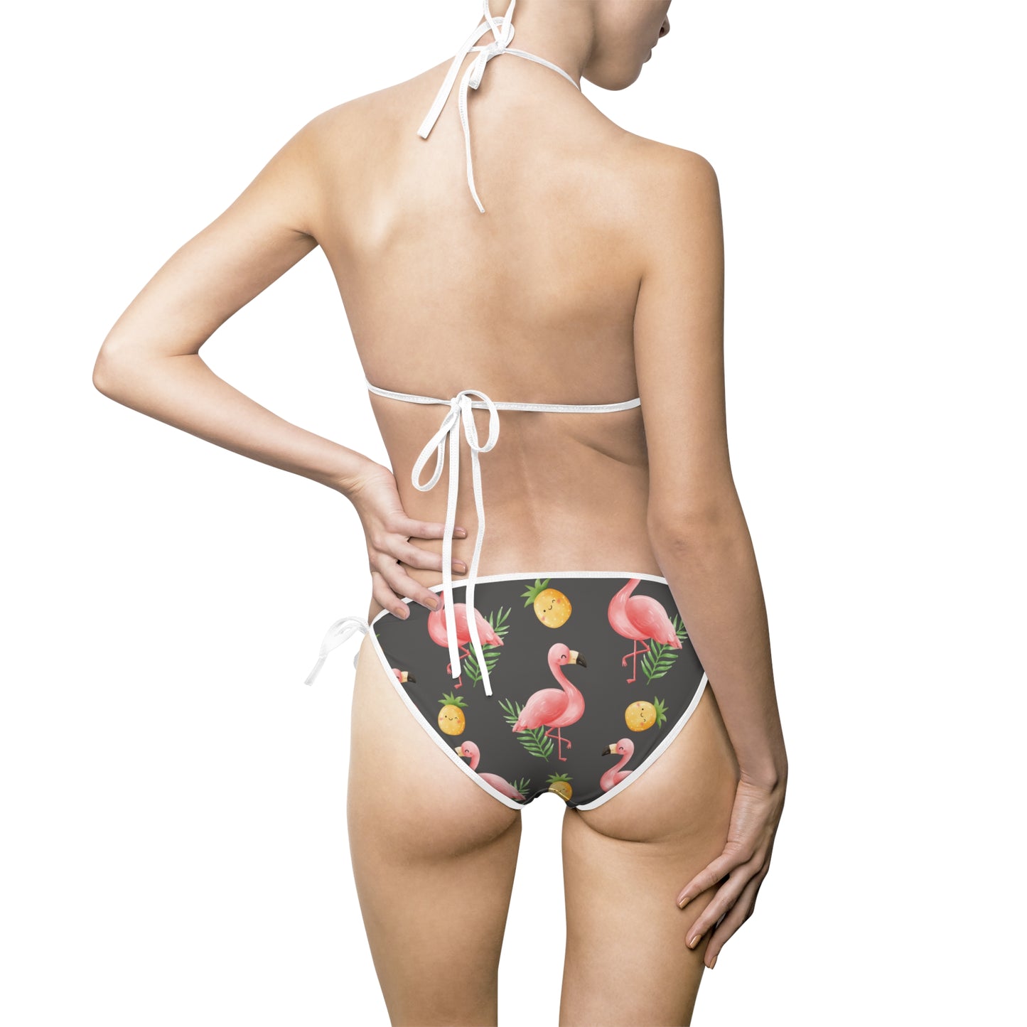 Flamingo Print Women's Bikini Swimsuit - Tropical Vibes, Pool Party, Summer Beachwear, Vacation Swimwear, Resort Wear