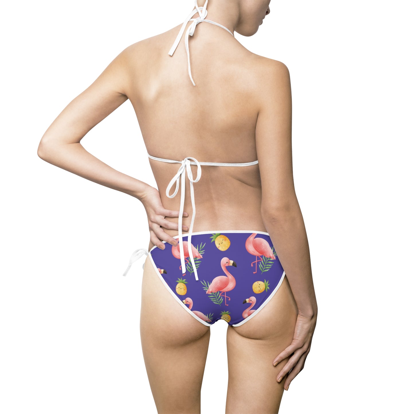 Tropical Flamingo Print Bikini Swimsuit for Women - Perfect for Beach Days and Summer Fun