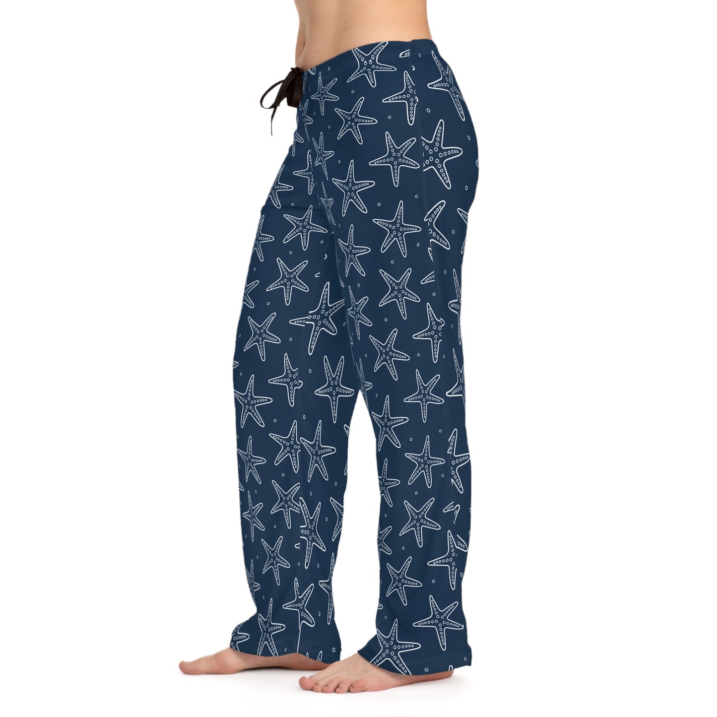 Nautical Star Women's Pajama Pants, Cozy Sleepwear, Starfish Lounge Pants, Relaxation Gift, Summer PJs, Beach Theme Comfort