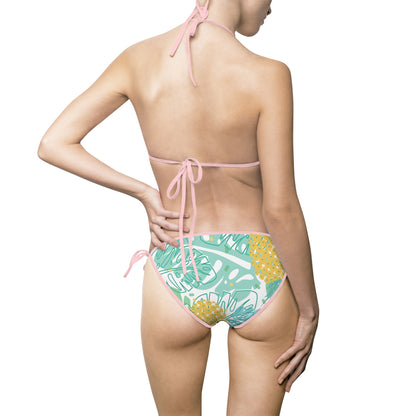 Vibrant Floral Women's Bikini Swimsuit - Stylish Tropical Swimwear for Beach Days