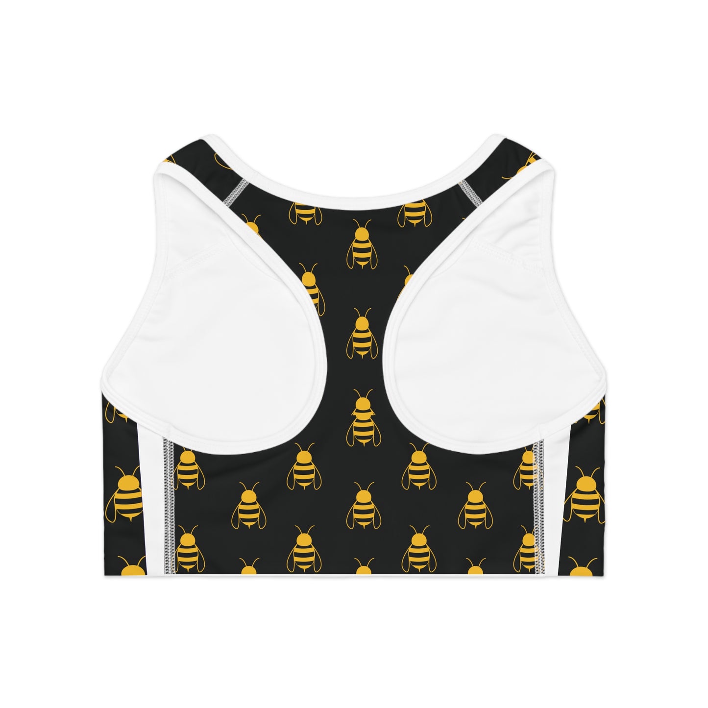 Bee-Themed Sports Bra for Active Women, Workout Top, Fitness Gear, Gift for Her, Yoga Essentials, Cute Athletic Wear
