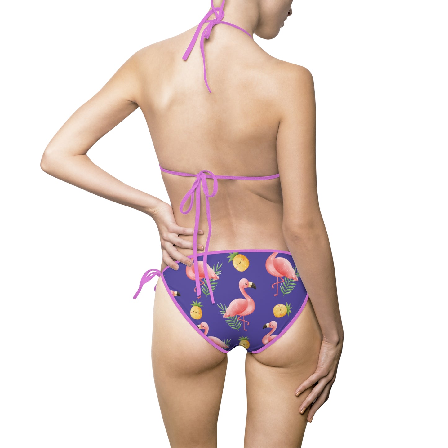 Tropical Flamingo Print Bikini Swimsuit for Women - Perfect for Beach Days and Summer Fun