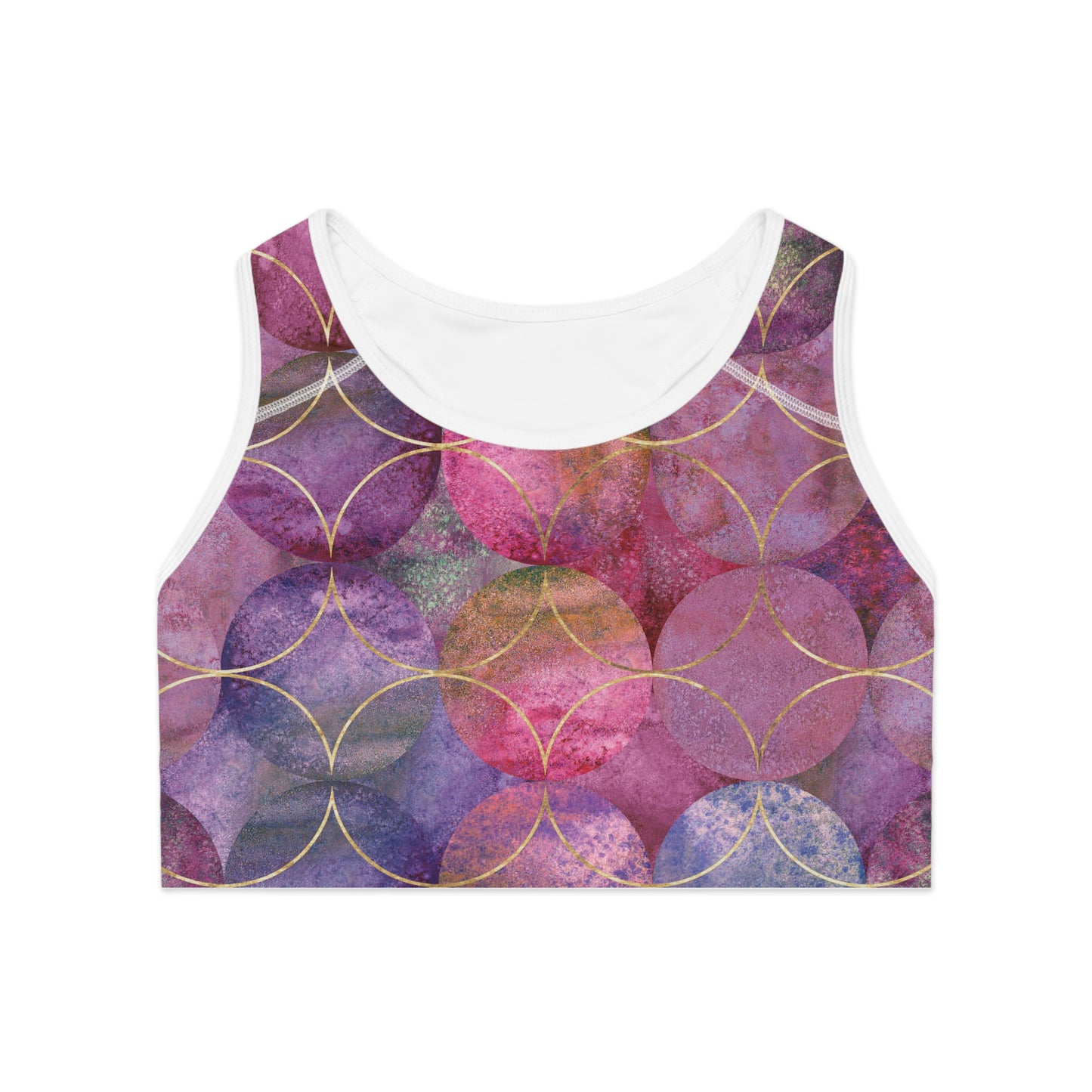Vibrant Abstract Sports Bra | Chic Workout Gear for Women