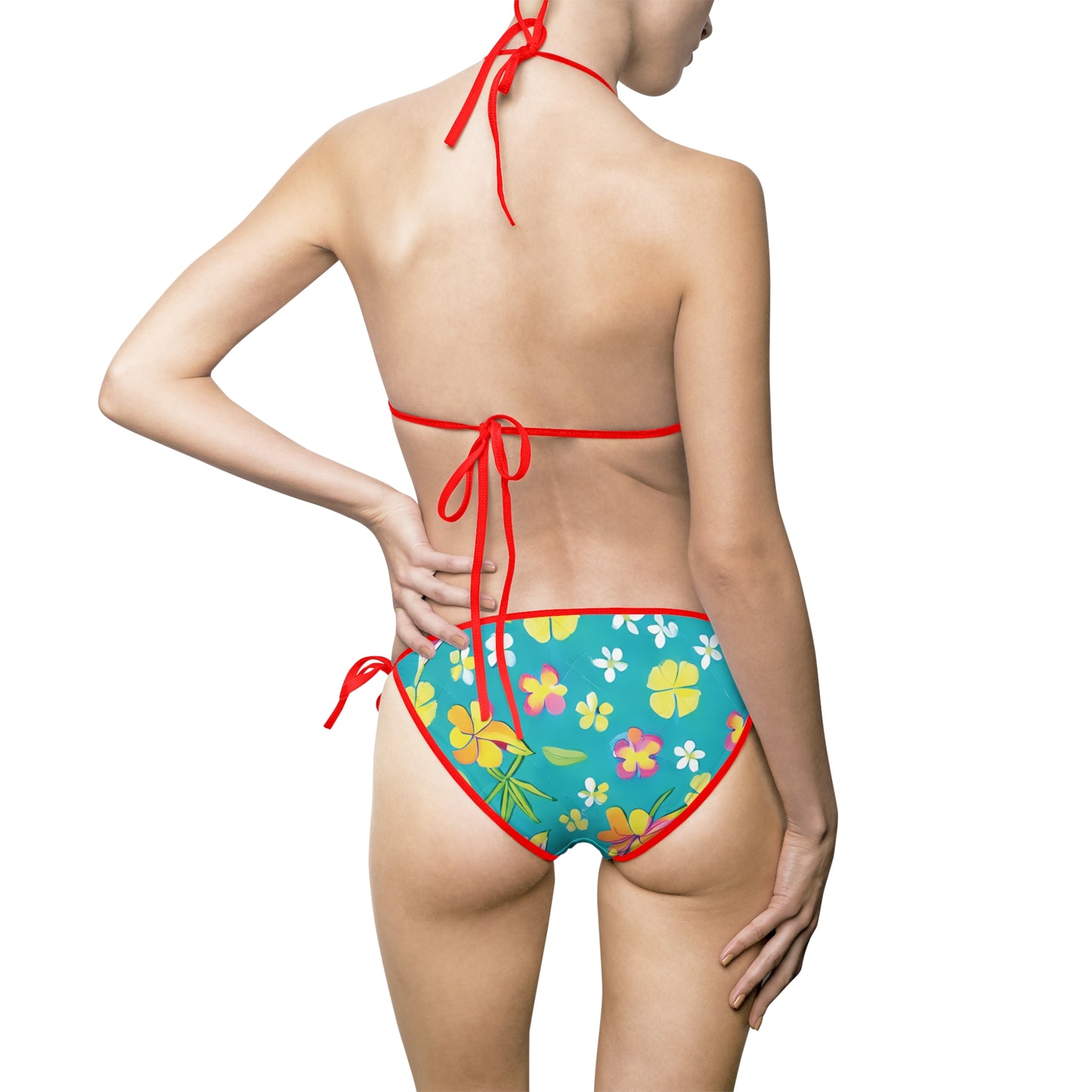 Vibrant Floral Women's Bikini Swimsuit - Tropical Beachwear