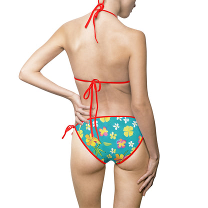 Vibrant Floral Women's Bikini Swimsuit - Tropical Beachwear