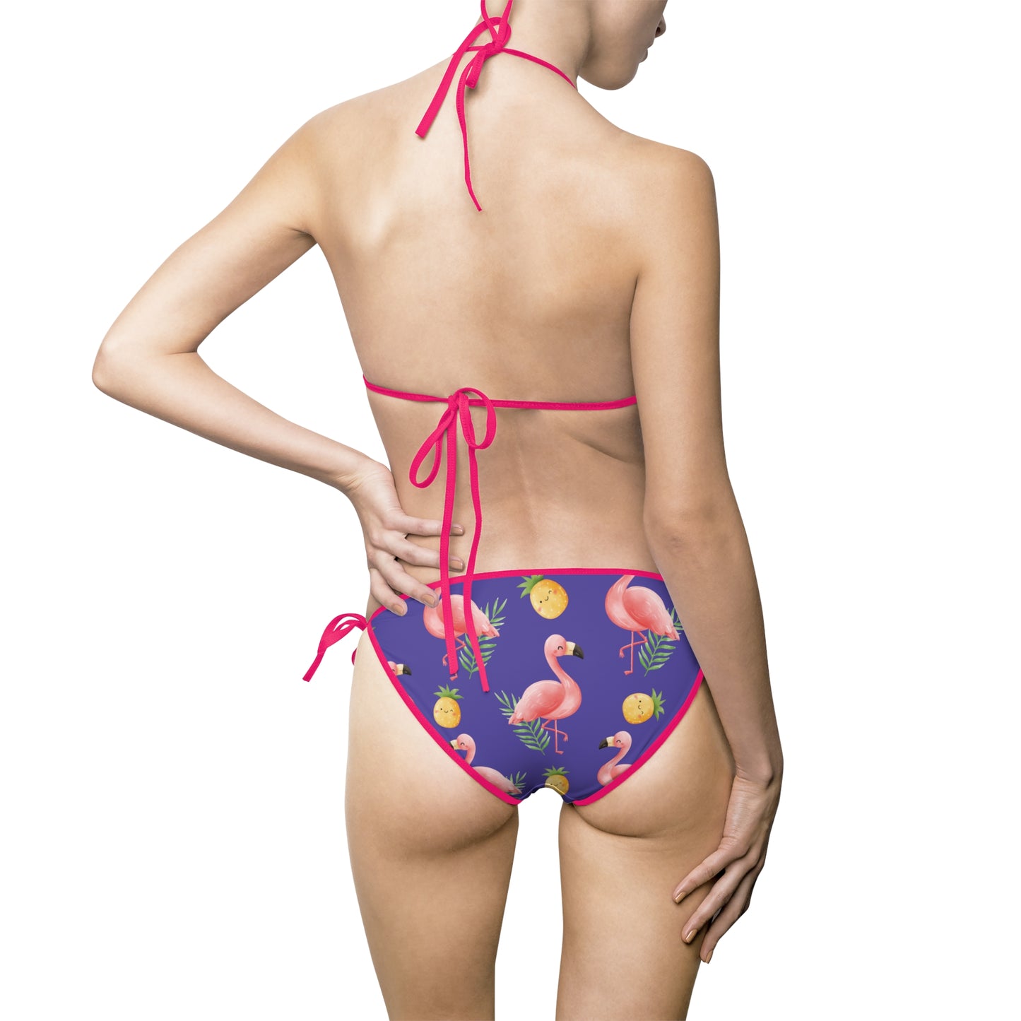 Tropical Flamingo Print Bikini Swimsuit for Women - Perfect for Beach Days and Summer Fun