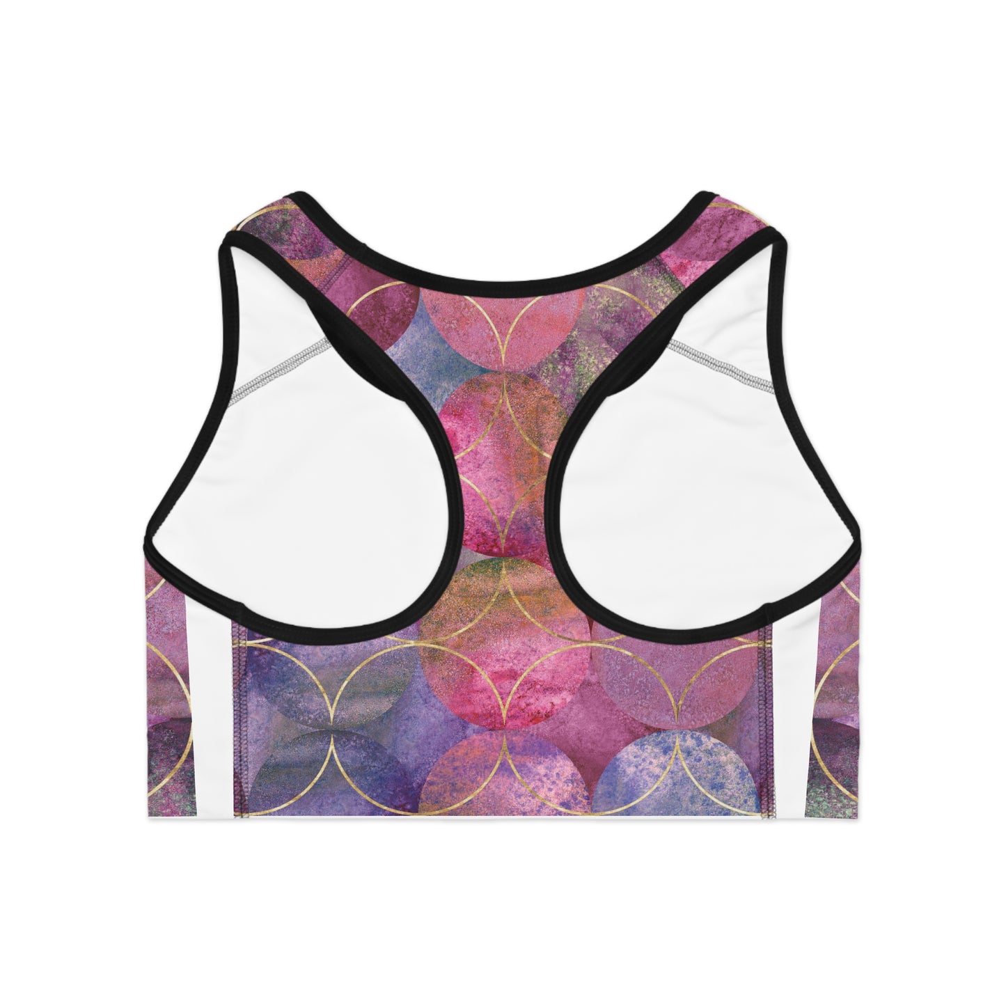 Vibrant Abstract Sports Bra | Chic Workout Gear for Women