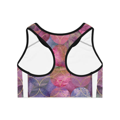 Vibrant Abstract Sports Bra | Chic Workout Gear for Women