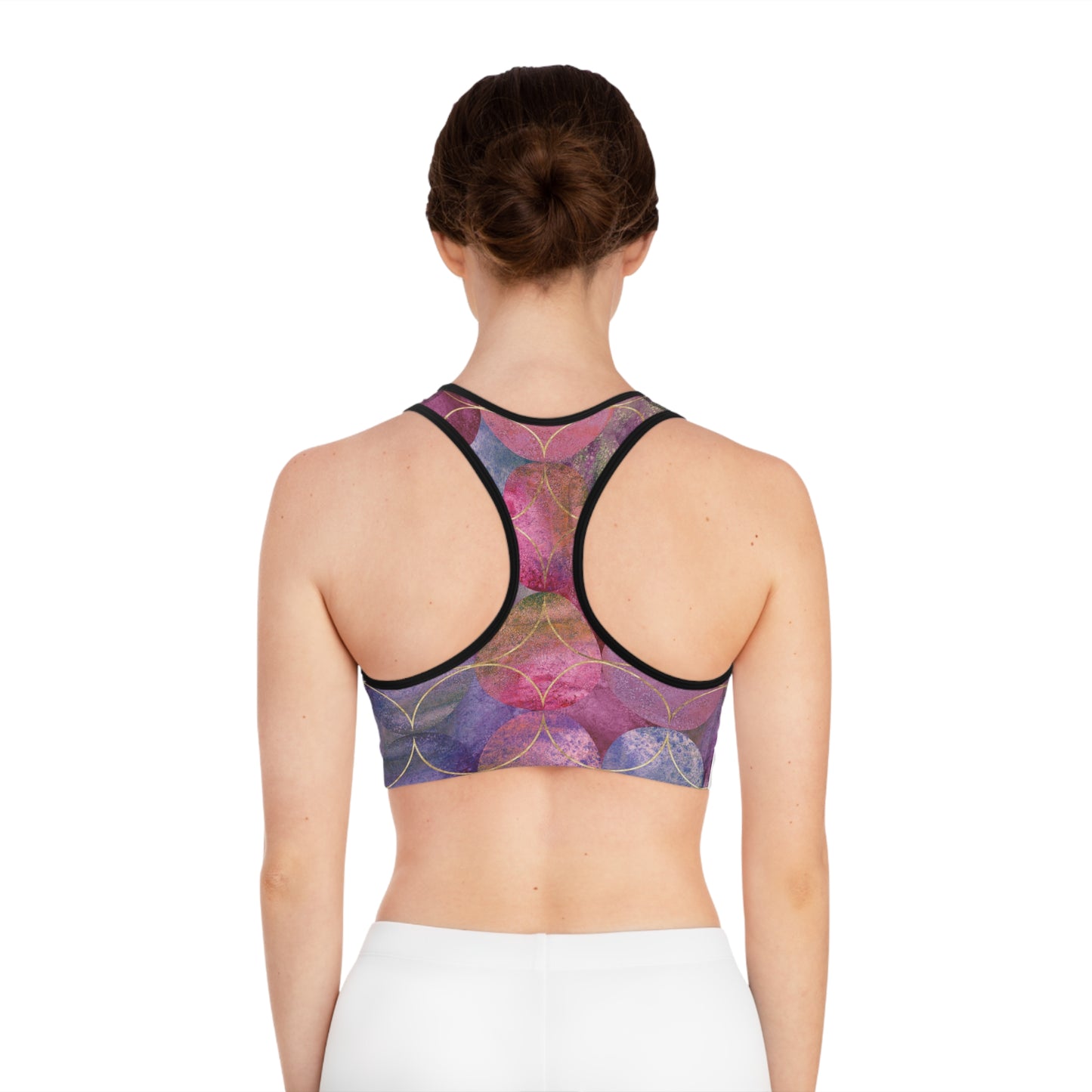 Vibrant Abstract Sports Bra | Chic Workout Gear for Women