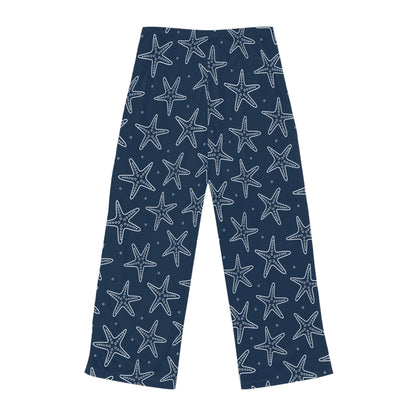 Nautical Star Women's Pajama Pants, Cozy Sleepwear, Starfish Lounge Pants, Relaxation Gift, Summer PJs, Beach Theme Comfort
