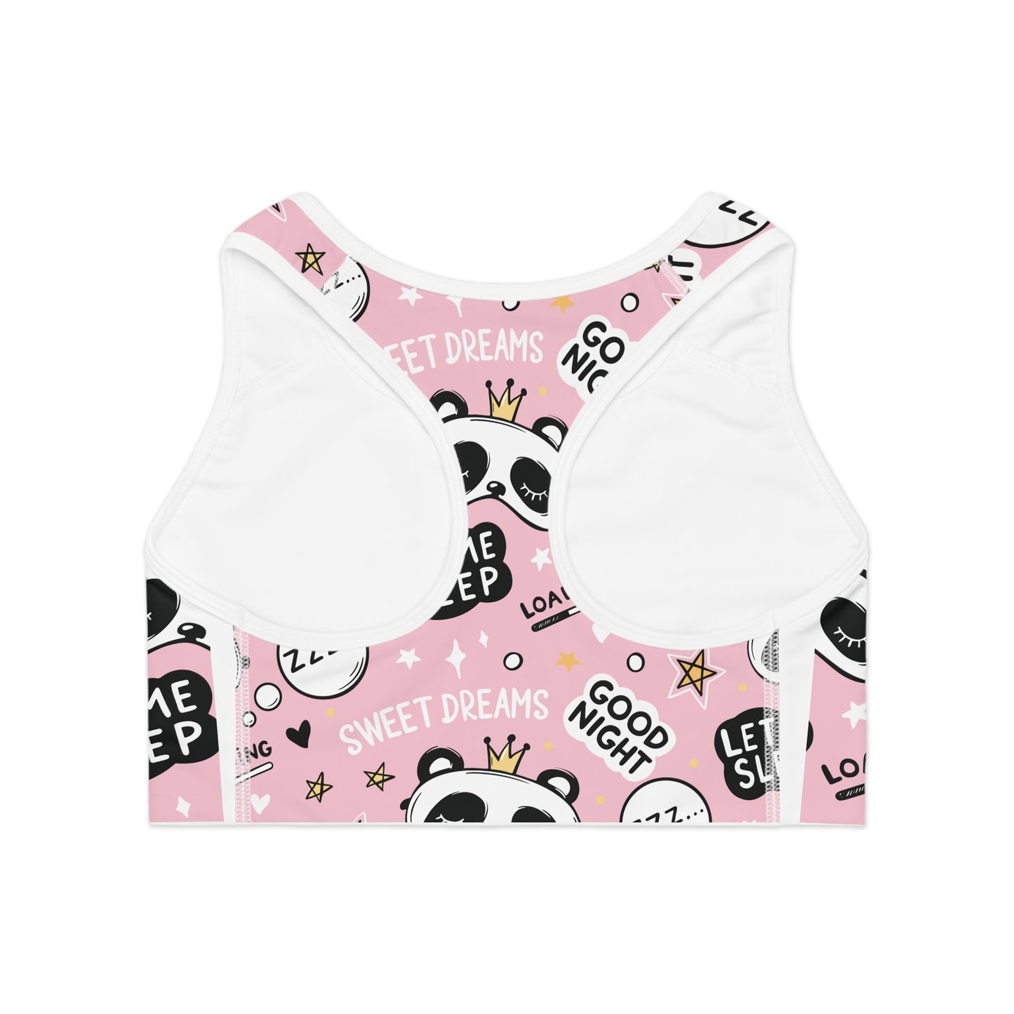 Cute Panda Sweet Dreams Sports Bra - Let Me Sleep Design