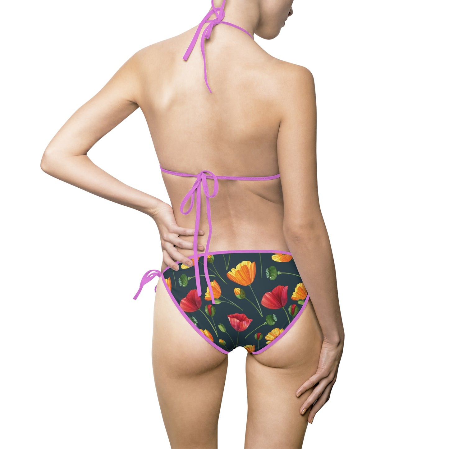Floral Triangle Bikini Swimsuit for Women - Summer Beachwear