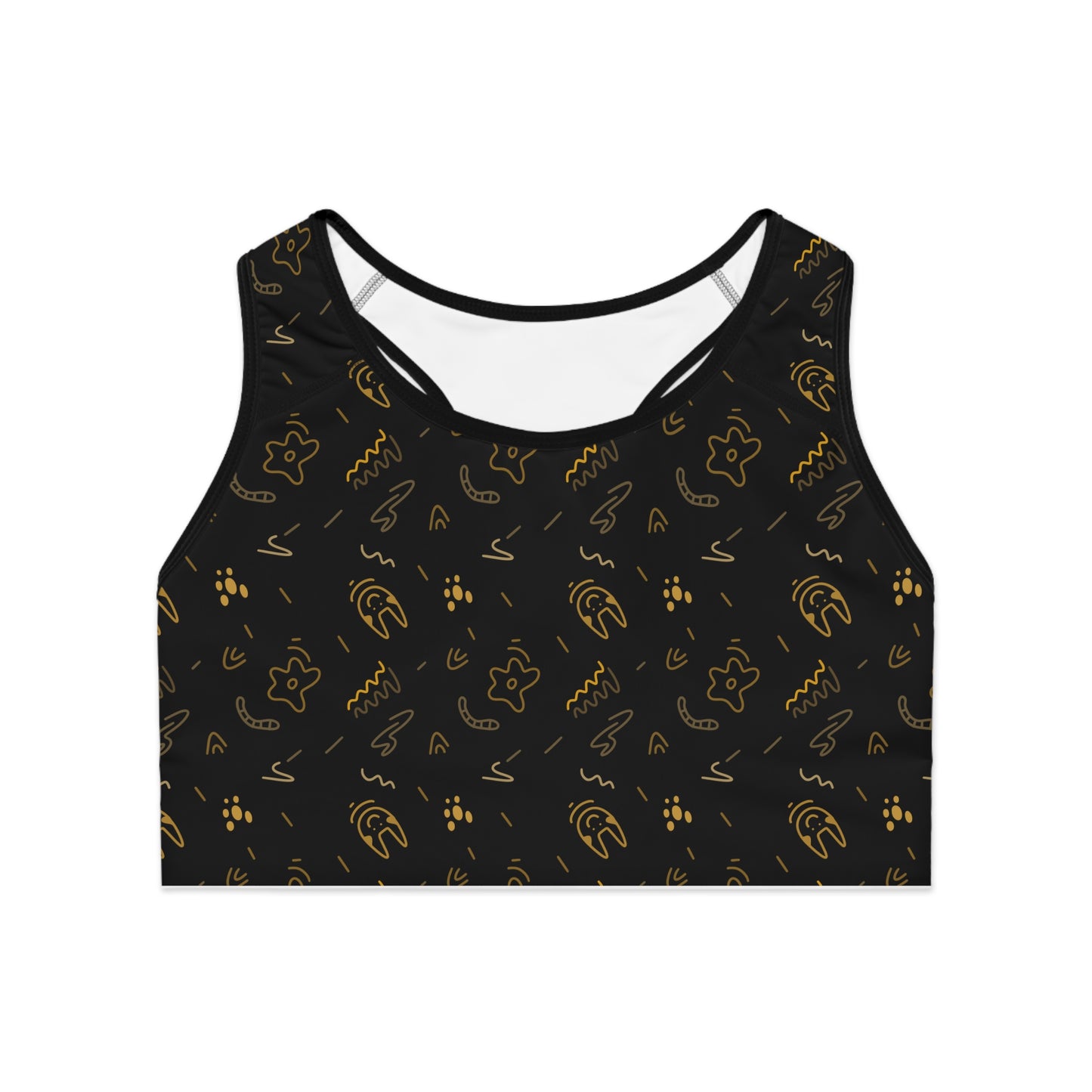 Abstract Pattern Sports Bra - Stylish Comfort for Active Women